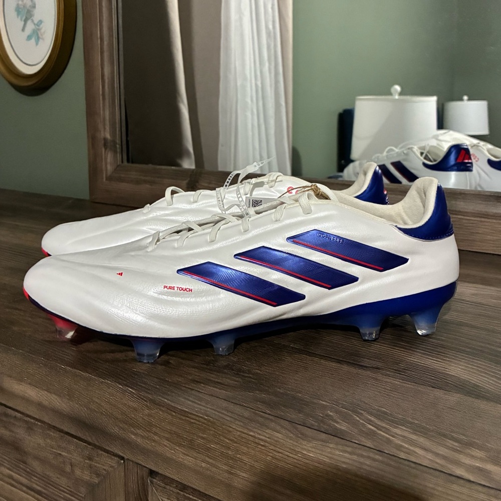 Adidas Copa Pure 2 Elite SG Men's Size 11.5 White Blue Soccer/Football Cleats